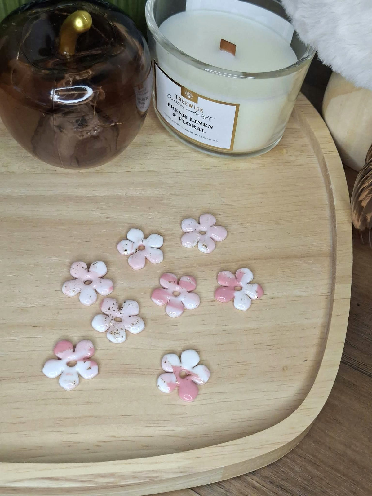 Lilia Marbré Rose et Blanc Doré